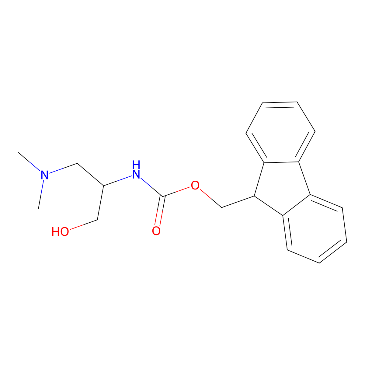 (9H-fluoren-9-yl)methyl N-[(2R)-1-(dimethylamino)-3-hydroxypropan-2-yl]carbamate molecular structure, CAS 2763885-32-9