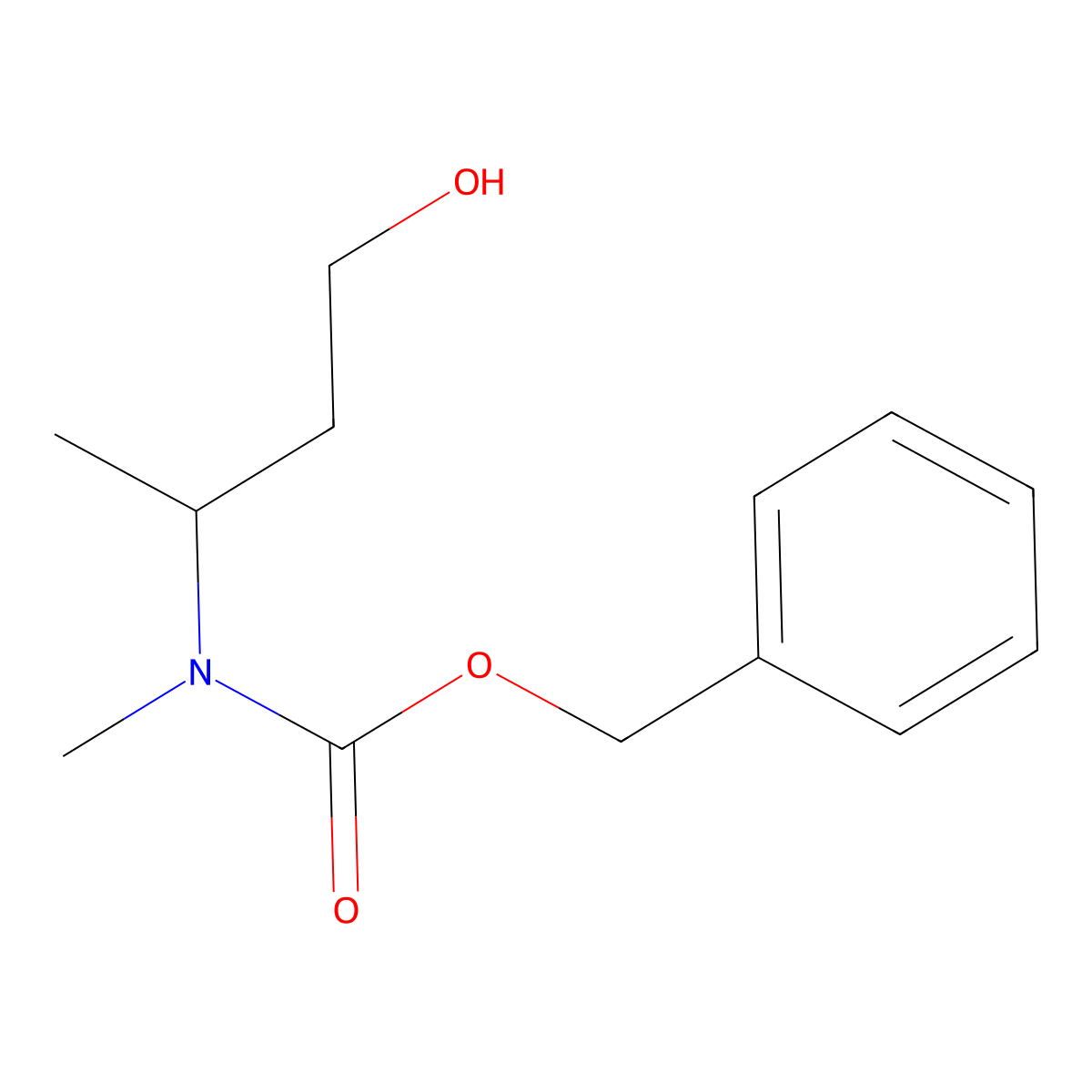 benzyl N-[(2R)-4-hydroxybutan-2-yl]-N-methylcarbamate molecular structure, CAS 2763885-69-2