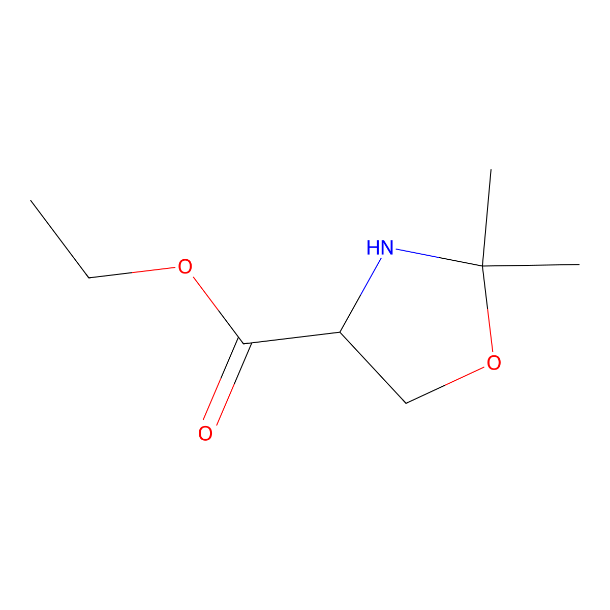 ethyl (4R)-2,2-dimethyl-1,3-oxazolidine-4-carboxylate molecular structure, CAS 2763885-92-1