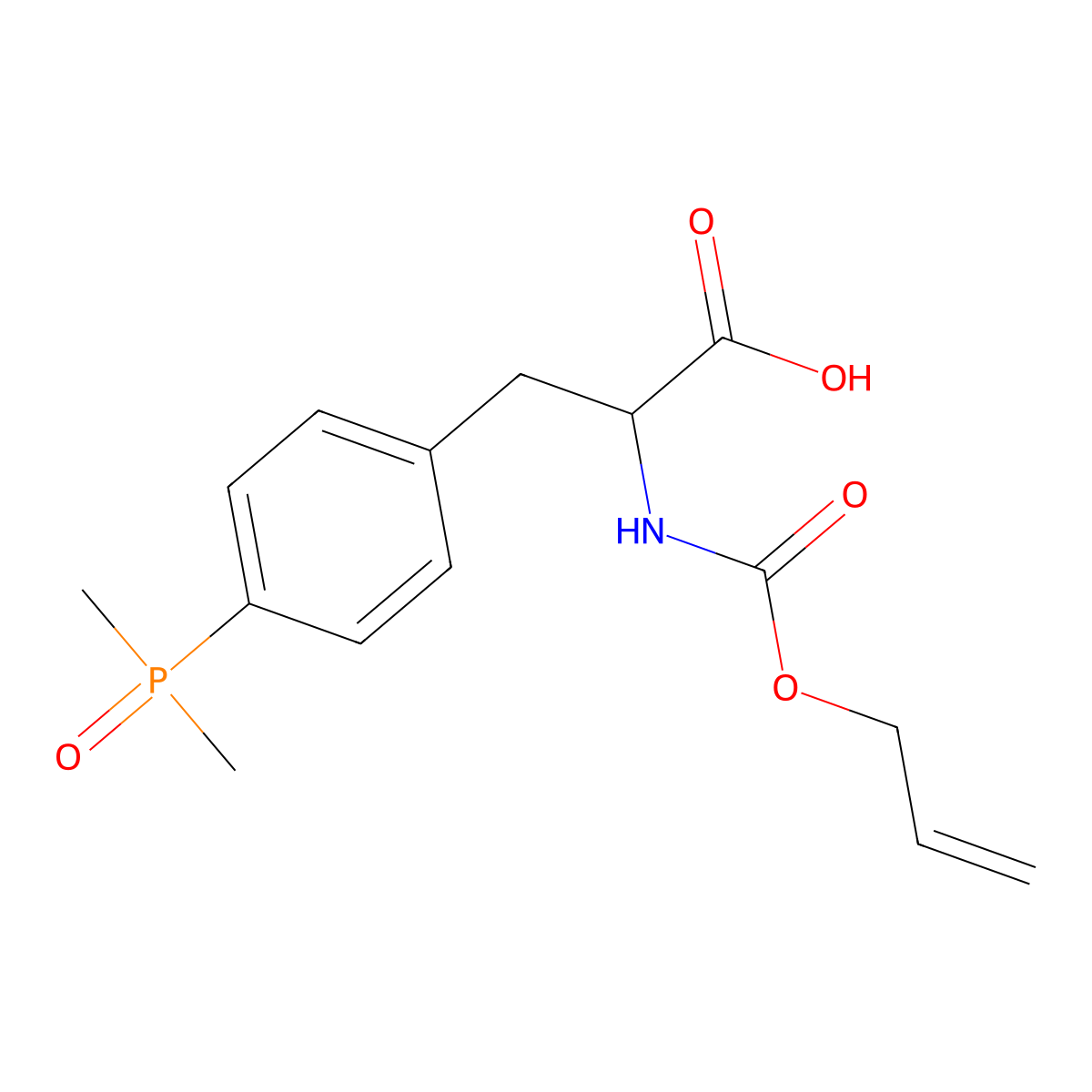 (2S)-3-[4-(dimethylphosphoryl)phenyl]-2-{[(prop-2-en-1-yloxy)carbonyl]amino}propanoic acid molecular structure, CAS 2763885-97-6