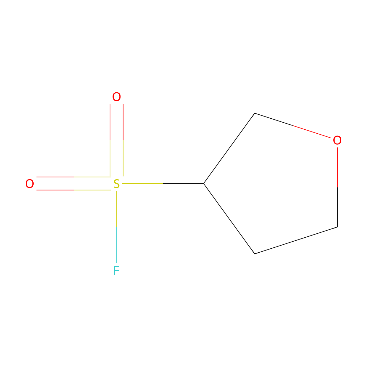 (3R)-oxolane-3-sulfonyl fluoride molecular structure, CAS 2763886-05-9