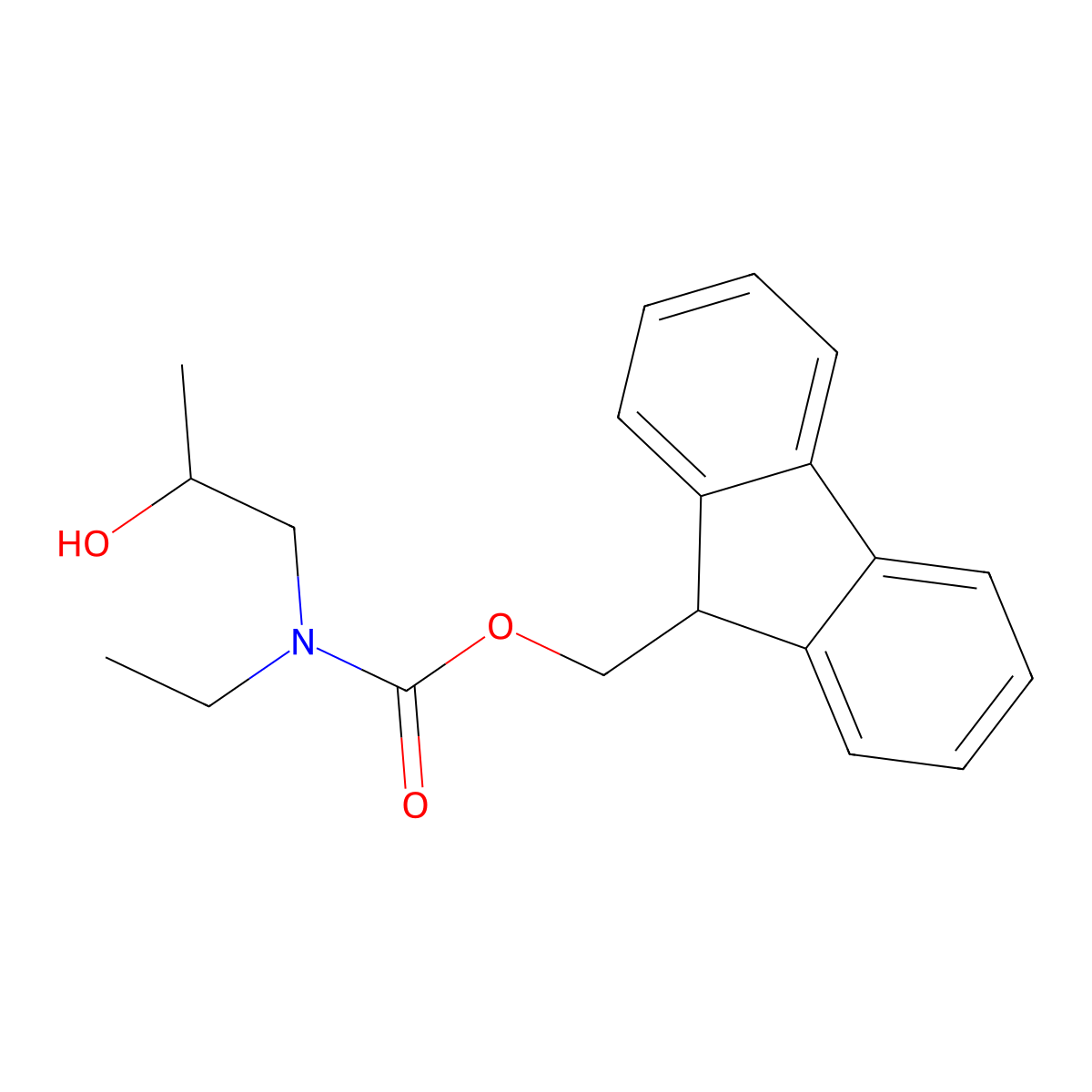 (9H-fluoren-9-yl)methyl N-ethyl-N-[(2R)-2-hydroxypropyl]carbamate molecular structure, CAS 2763886-58-2