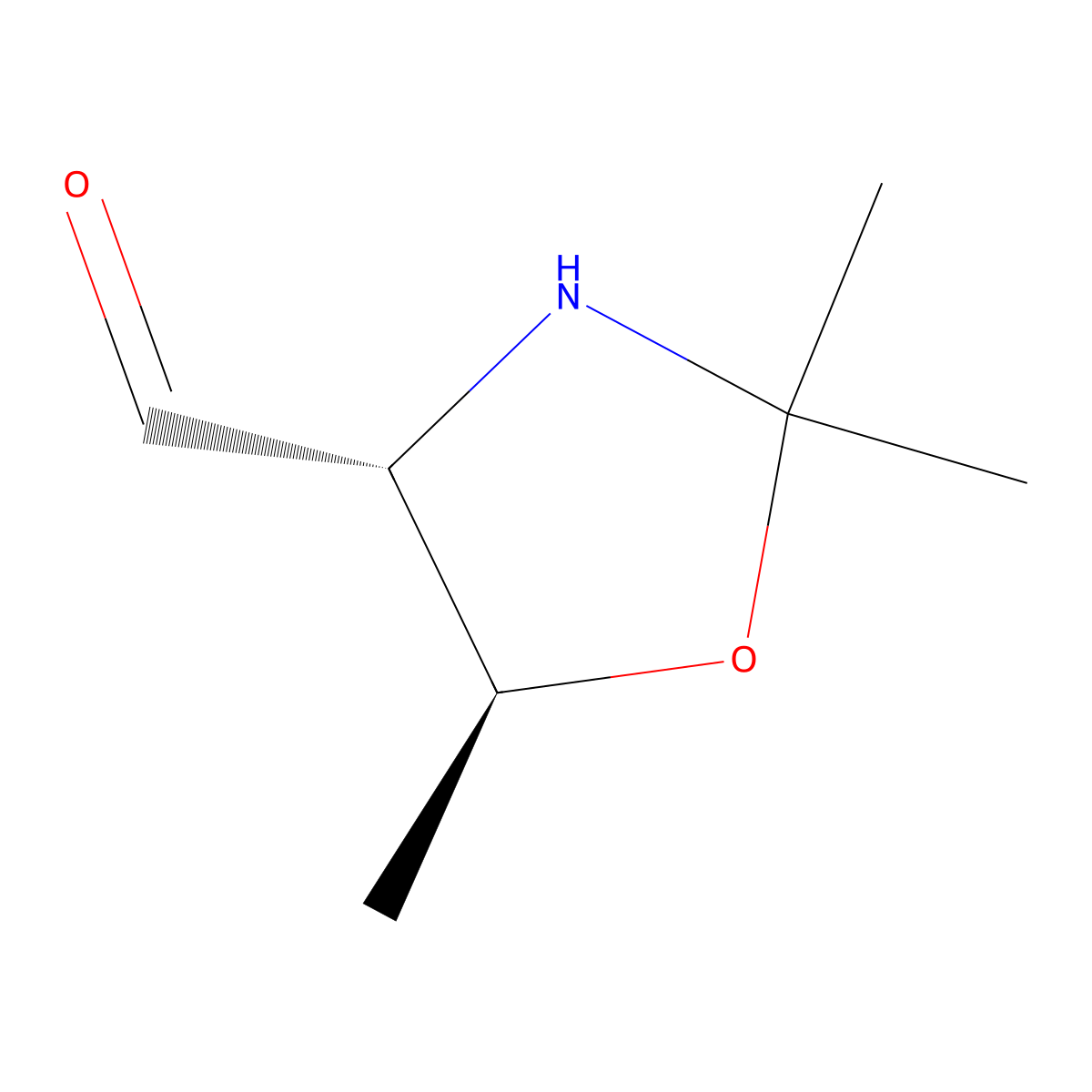 (4R,5S)-2,2,5-trimethyl-1,3-oxazolidine-4-carbaldehyde molecular structure, CAS 2763887-41-6