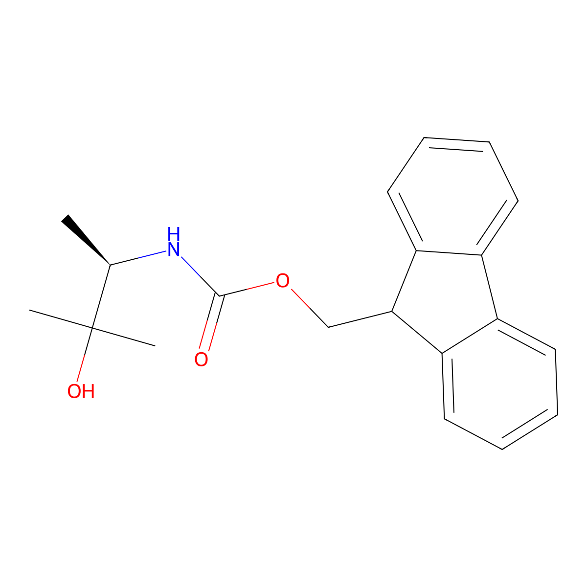 (9H-fluoren-9-yl)methyl N-[(2R)-3-hydroxy-3-methylbutan-2-yl]carbamate molecular structure, CAS 2763887-71-2