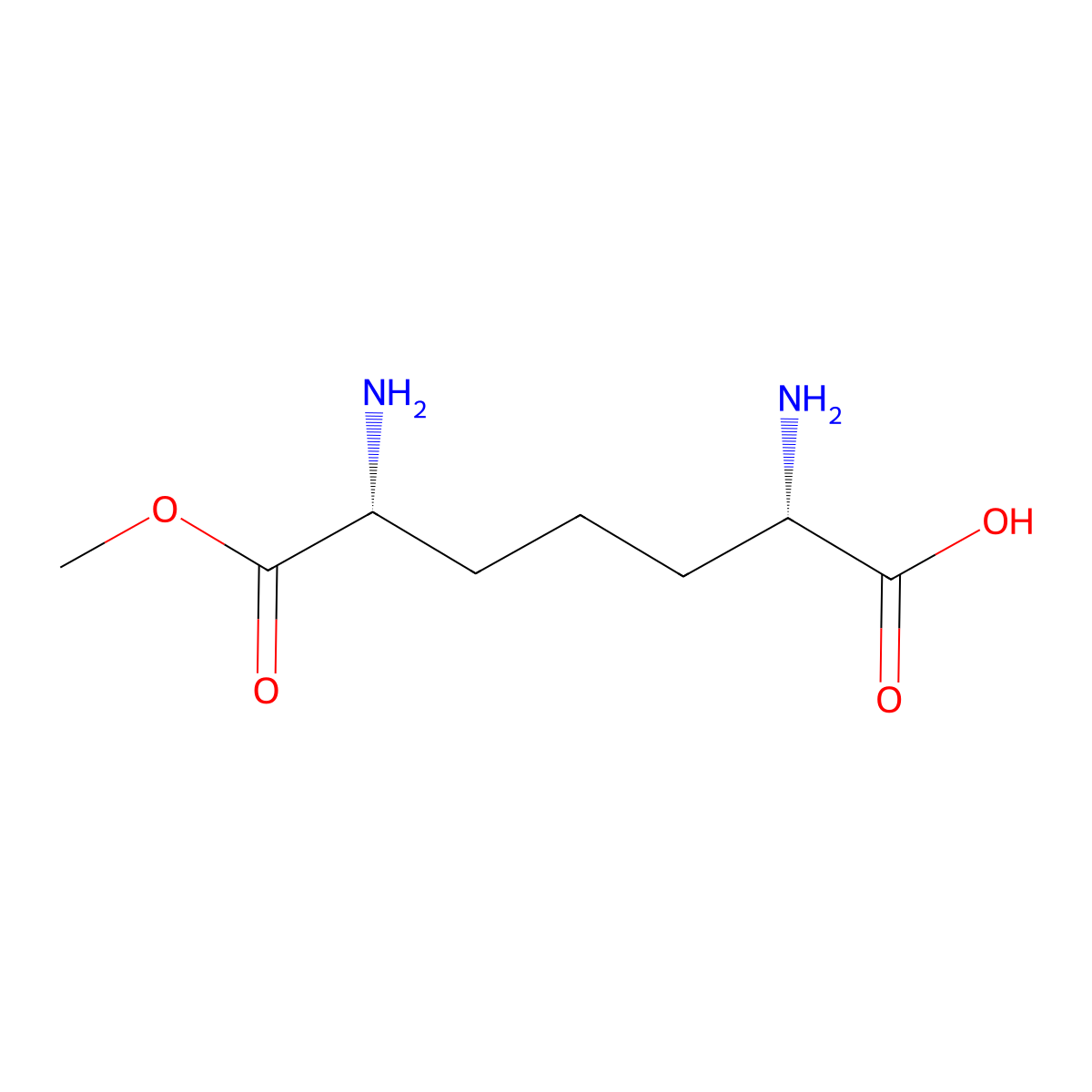 (2S,6R)-2,6-diamino-7-methoxy-7-oxoheptanoic acid molecular structure, CAS 2763888-11-3
