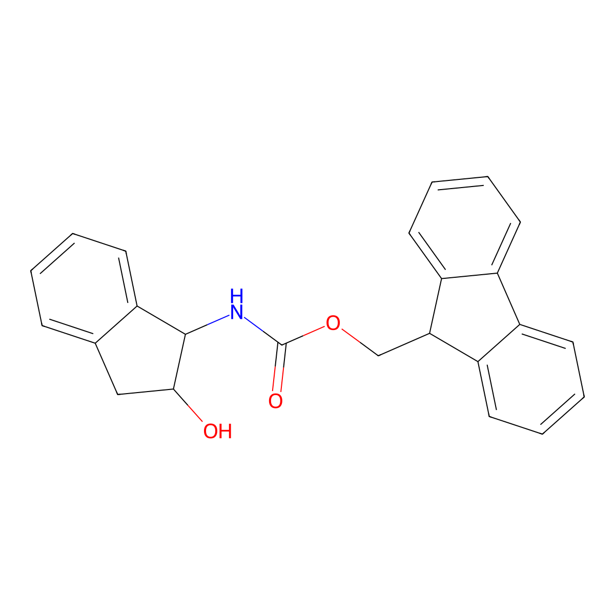 (9H-fluoren-9-yl)methyl N-[(1S,2S)-2-hydroxy-2,3-dihydro-1H-inden-1-yl]carbamate molecular structure, CAS 2763888-12-4