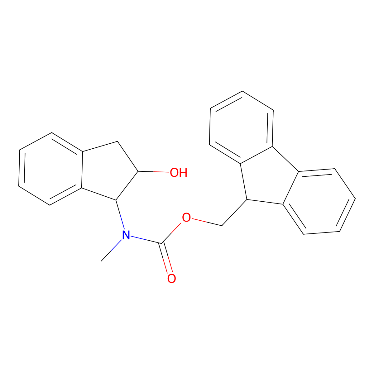 (9H-fluoren-9-yl)methyl N-[(1S,2R)-2-hydroxy-2,3-dihydro-1H-inden-1-yl]-N-methylcarbamate molecular structure, CAS 2763888-63-5
