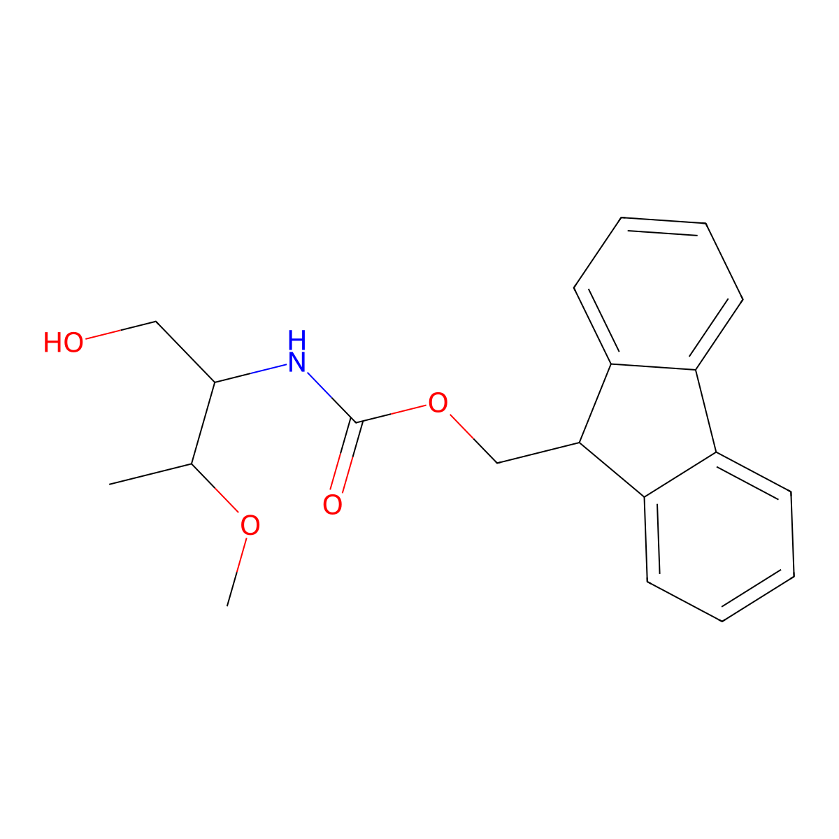 (9H-fluoren-9-yl)methyl N-[(2R,3R)-1-hydroxy-3-methoxybutan-2-yl]carbamate molecular structure, CAS 2763888-64-6