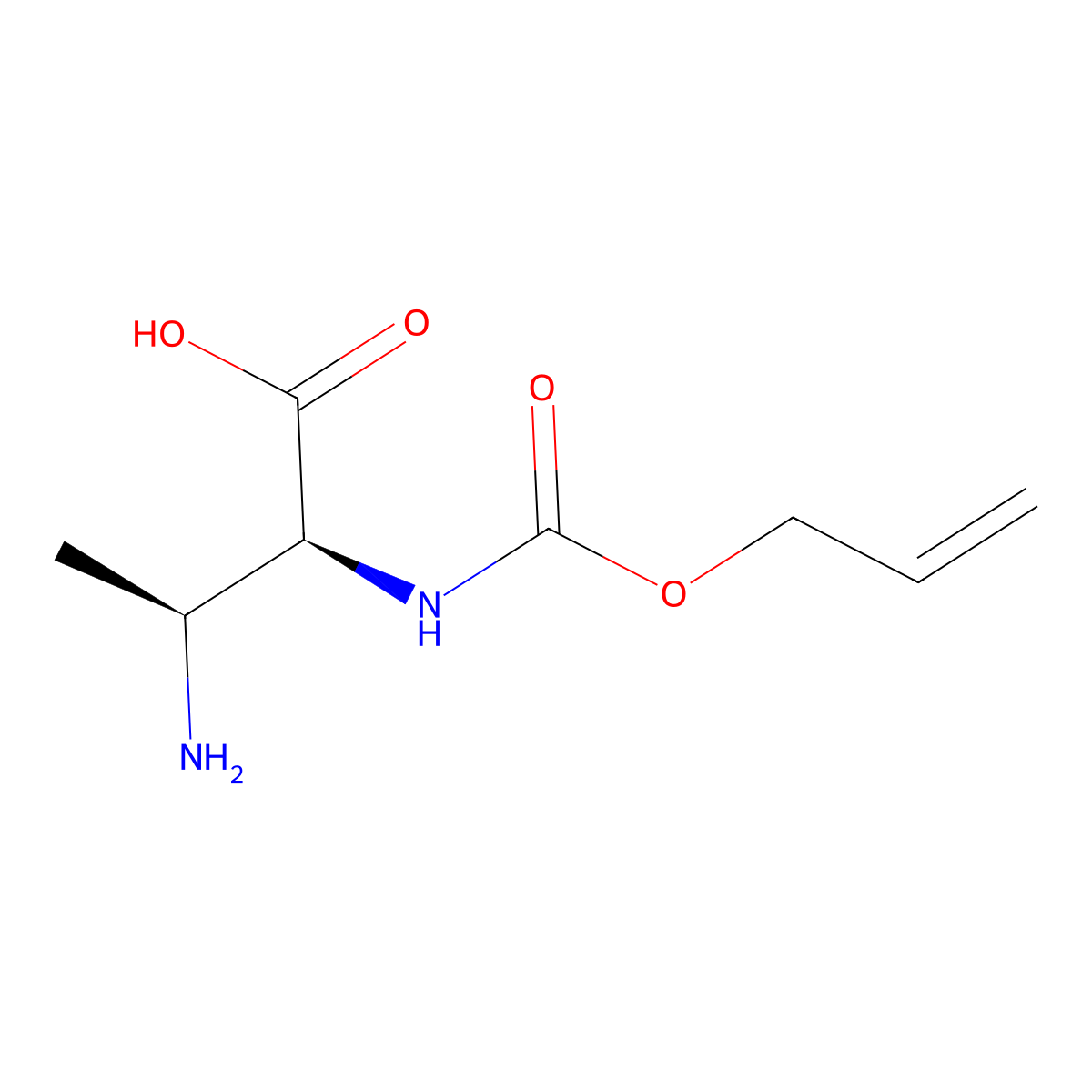 (2S,3S)-3-amino-2-{[(prop-2-en-1-yloxy)carbonyl]amino}butanoic acid molecular structure, CAS 2763888-85-1