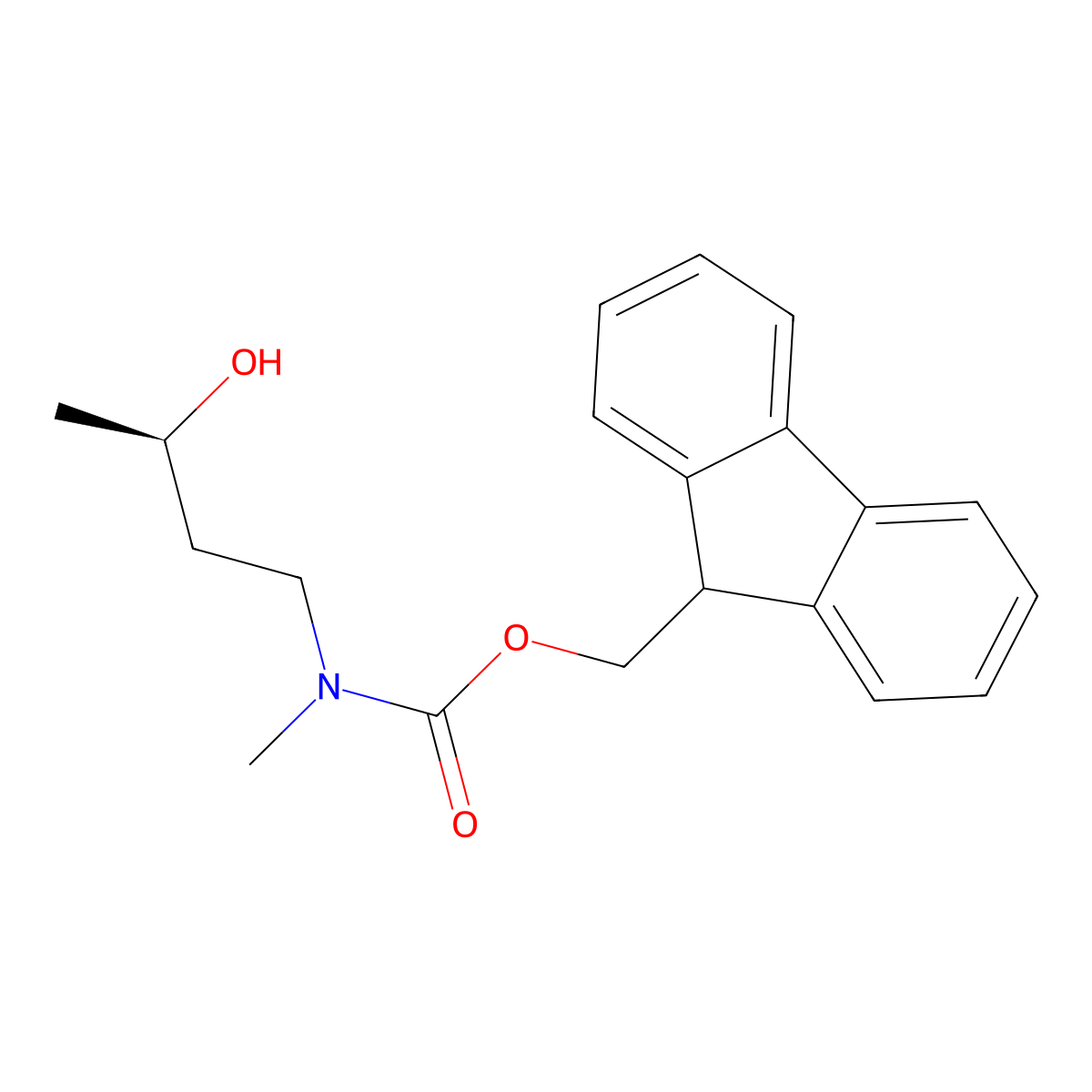 (9H-fluoren-9-yl)methyl N-[(3R)-3-hydroxybutyl]-N-methylcarbamate molecular structure, CAS 2763888-90-8