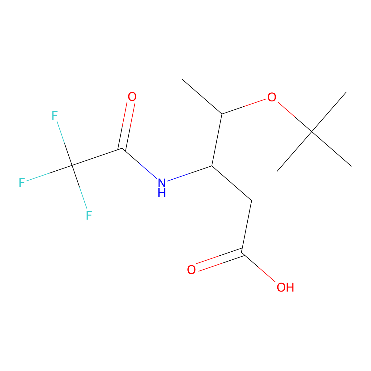 (3S,4S)-4-(tert-butoxy)-3-(2,2,2-trifluoroacetamido)pentanoic acid molecular structure, CAS 2763890-03-3
