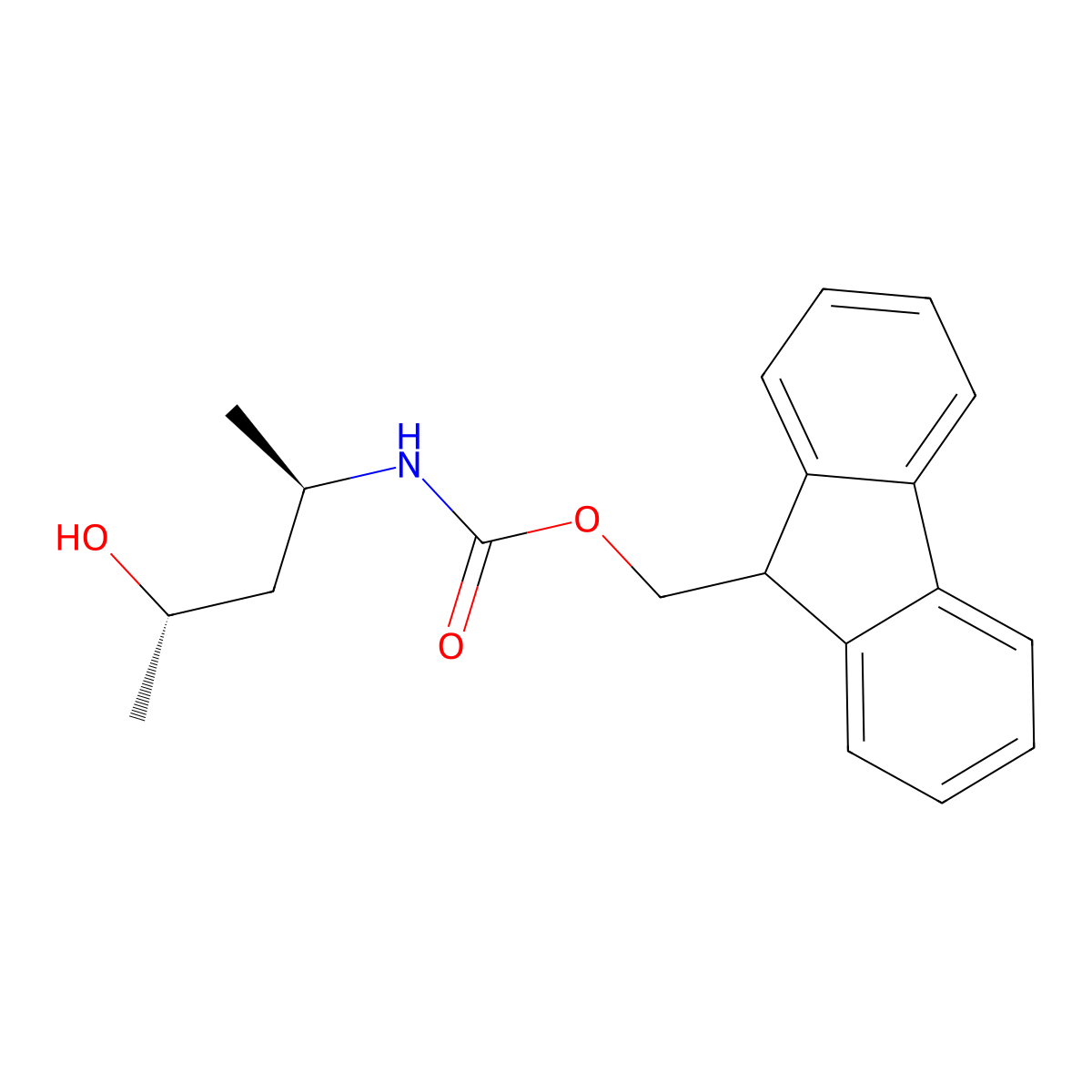 (9H-fluoren-9-yl)methyl N-[(2R,4S)-4-hydroxypentan-2-yl]carbamate molecular structure, CAS 2763890-18-0