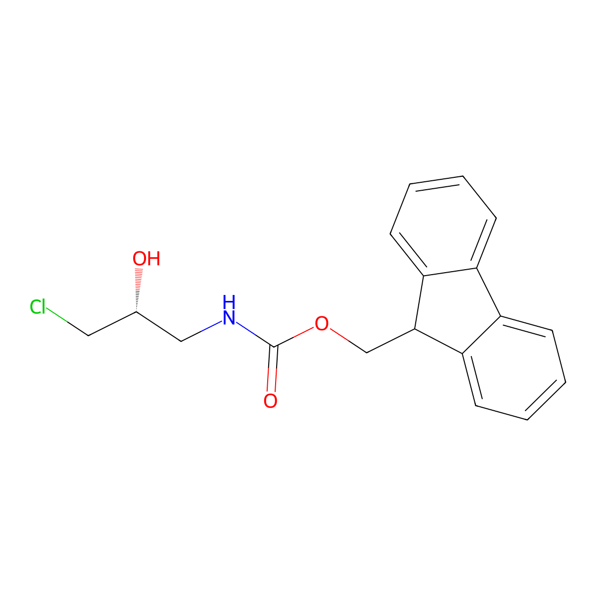 (9H-fluoren-9-yl)methyl N-[(2R)-3-chloro-2-hydroxypropyl]carbamate molecular structure, CAS 2763890-58-8