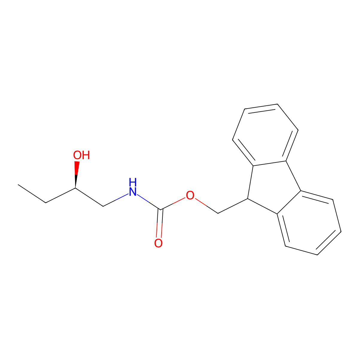 (9H-fluoren-9-yl)methyl N-[(2R)-2-hydroxybutyl]carbamate molecular structure, CAS 2763890-87-3