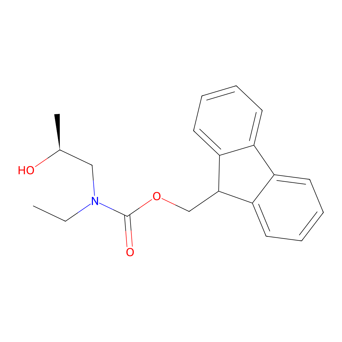(9H-fluoren-9-yl)methyl N-ethyl-N-[(2S)-2-hydroxypropyl]carbamate molecular structure, CAS 2763890-91-9