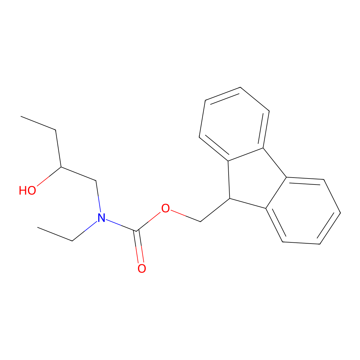 (9H-fluoren-9-yl)methyl N-ethyl-N-[(2R)-2-hydroxybutyl]carbamate molecular structure, CAS 2763890-95-3