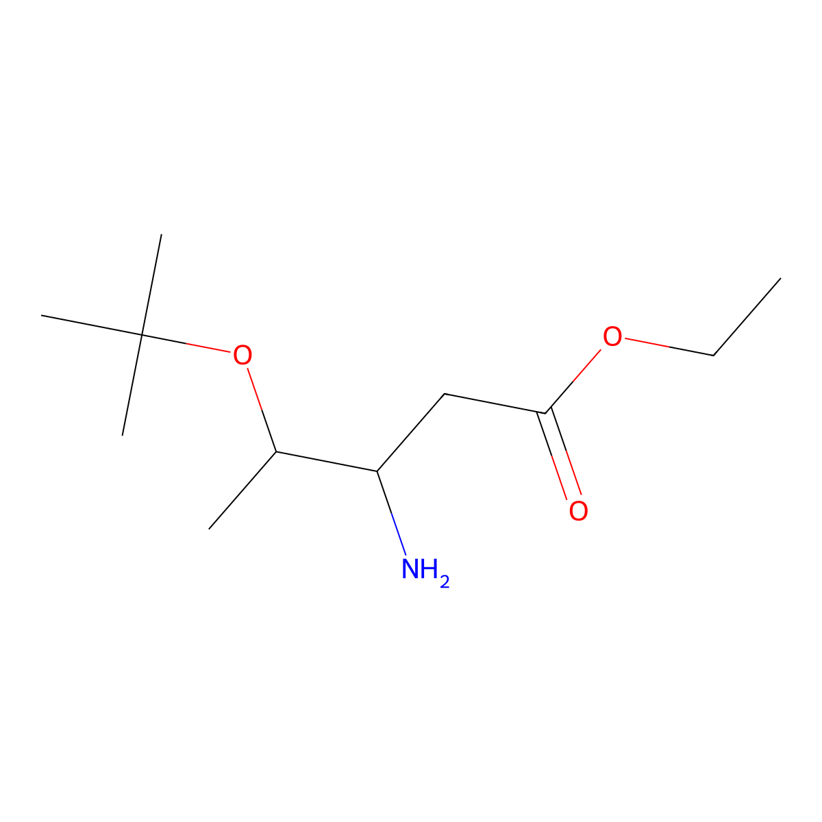 ethyl (3S,4S)-3-amino-4-(tert-butoxy)pentanoate molecular structure, CAS 2763891-77-4