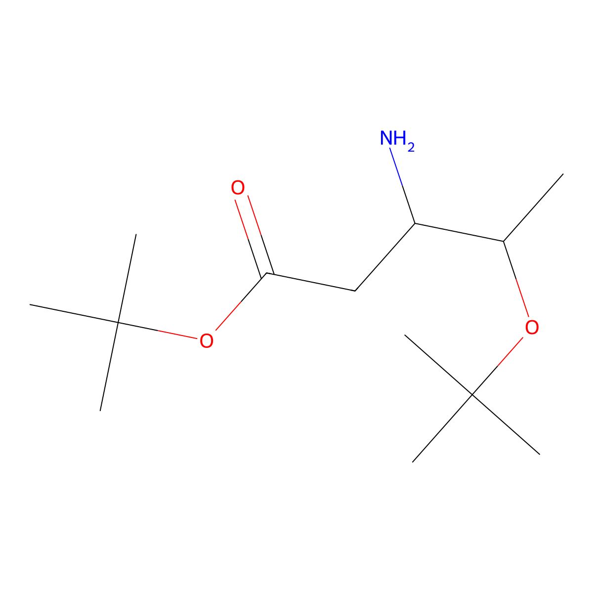 tert-butyl (3S,4S)-3-amino-4-(tert-butoxy)pentanoate molecular structure, CAS 2763895-65-2