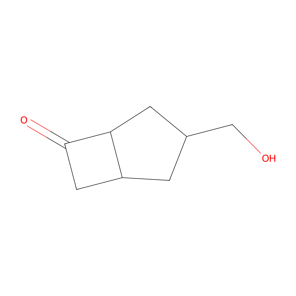 rac-(1R,5R)-3-(hydroxymethyl)bicyclo[3.2.0]heptan-6-one molecular structure, CAS 2763900-75-8