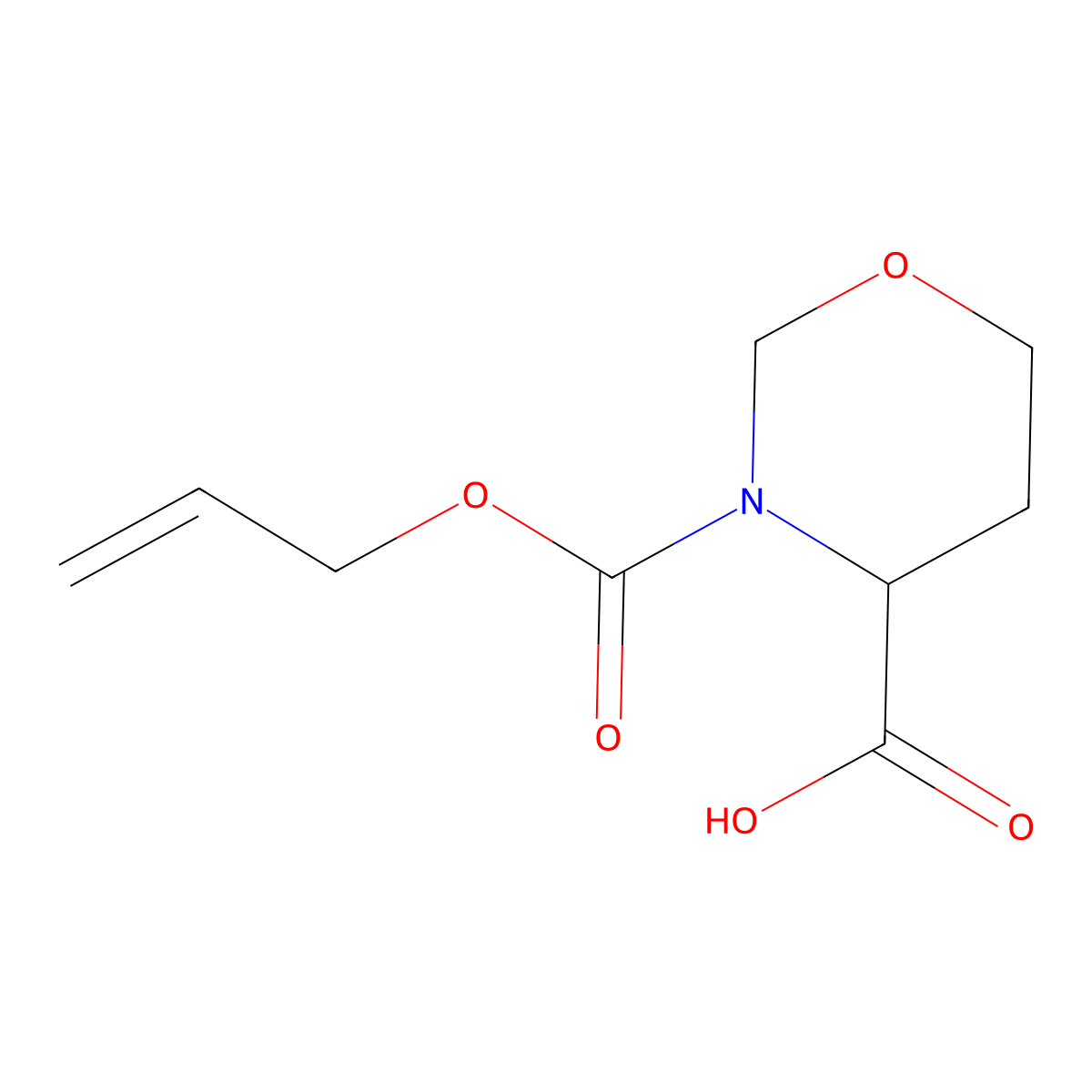 3-[(Prop-2-en-1-yloxy)carbonyl]-1,3-oxazinane-4-carboxylic acid molecular structure, CAS 2763902-27-6