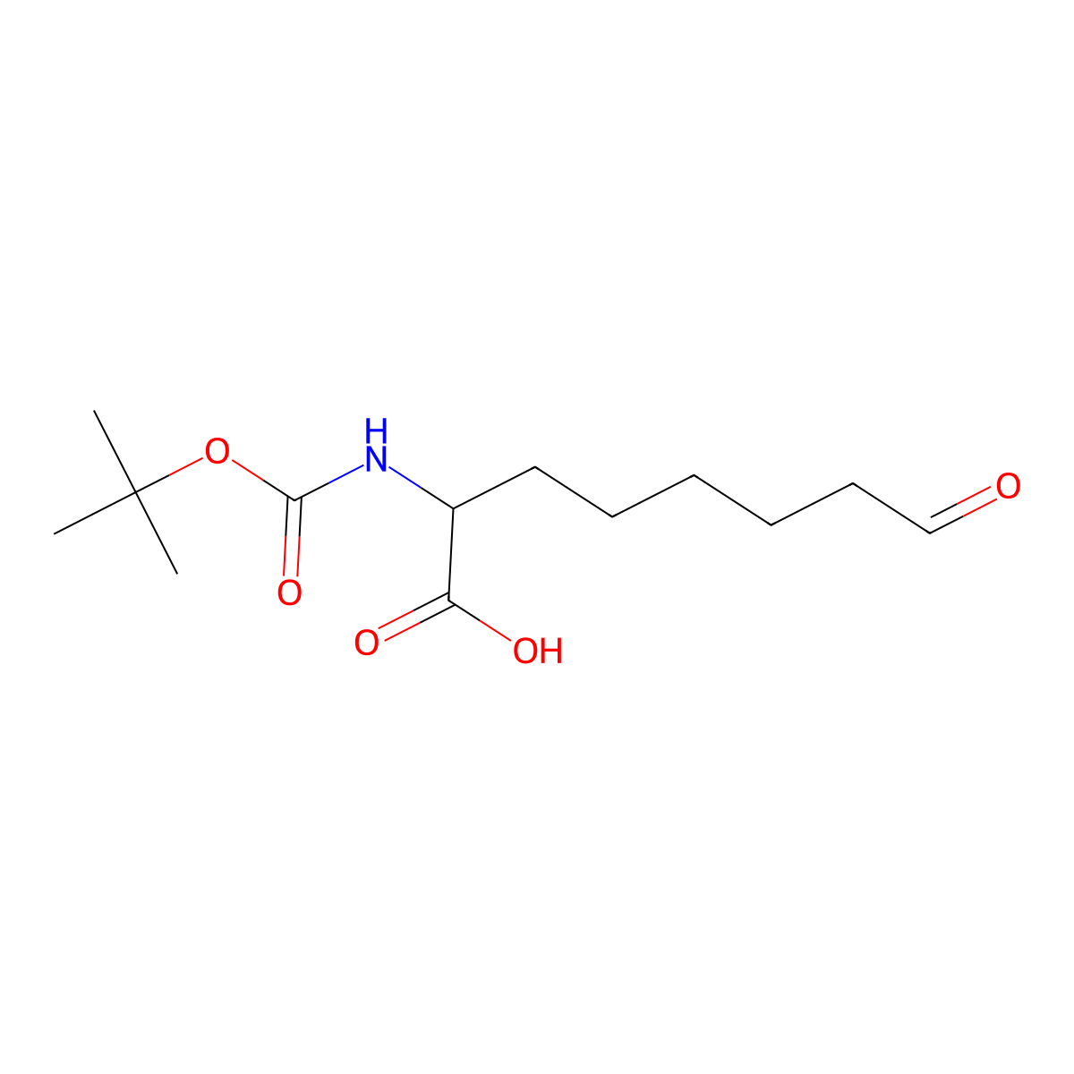 2-{[(Tert-butoxy)carbonyl]amino}-8-oxooctanoic acid molecular structure, CAS 2763902-34-5