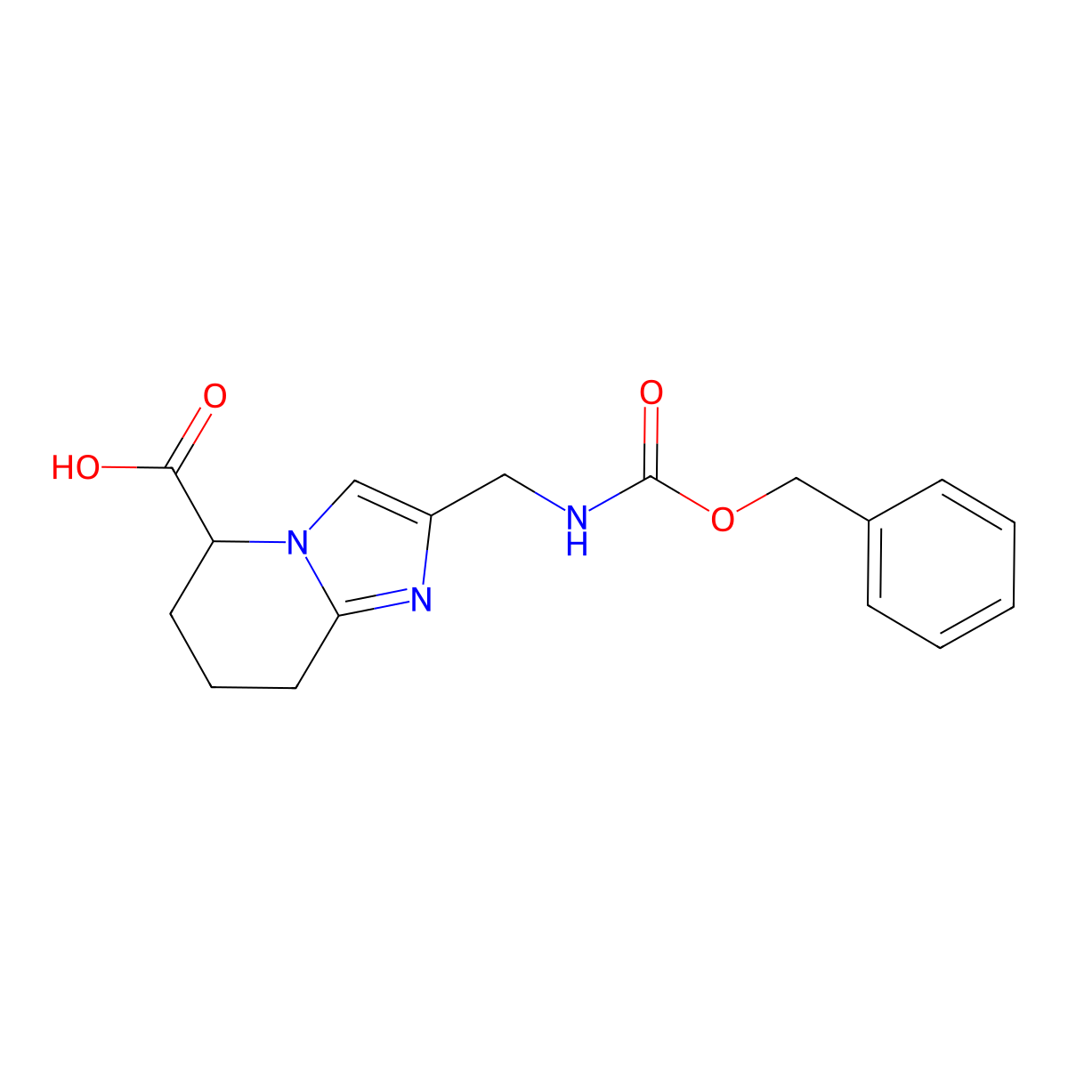 2-({[(benzyloxy)carbonyl]amino}methyl)-5H,6H,7H,8H-imidazo[1,2-a]pyridine-5-carboxylic acid molecular structure, CAS 2763902-85-6