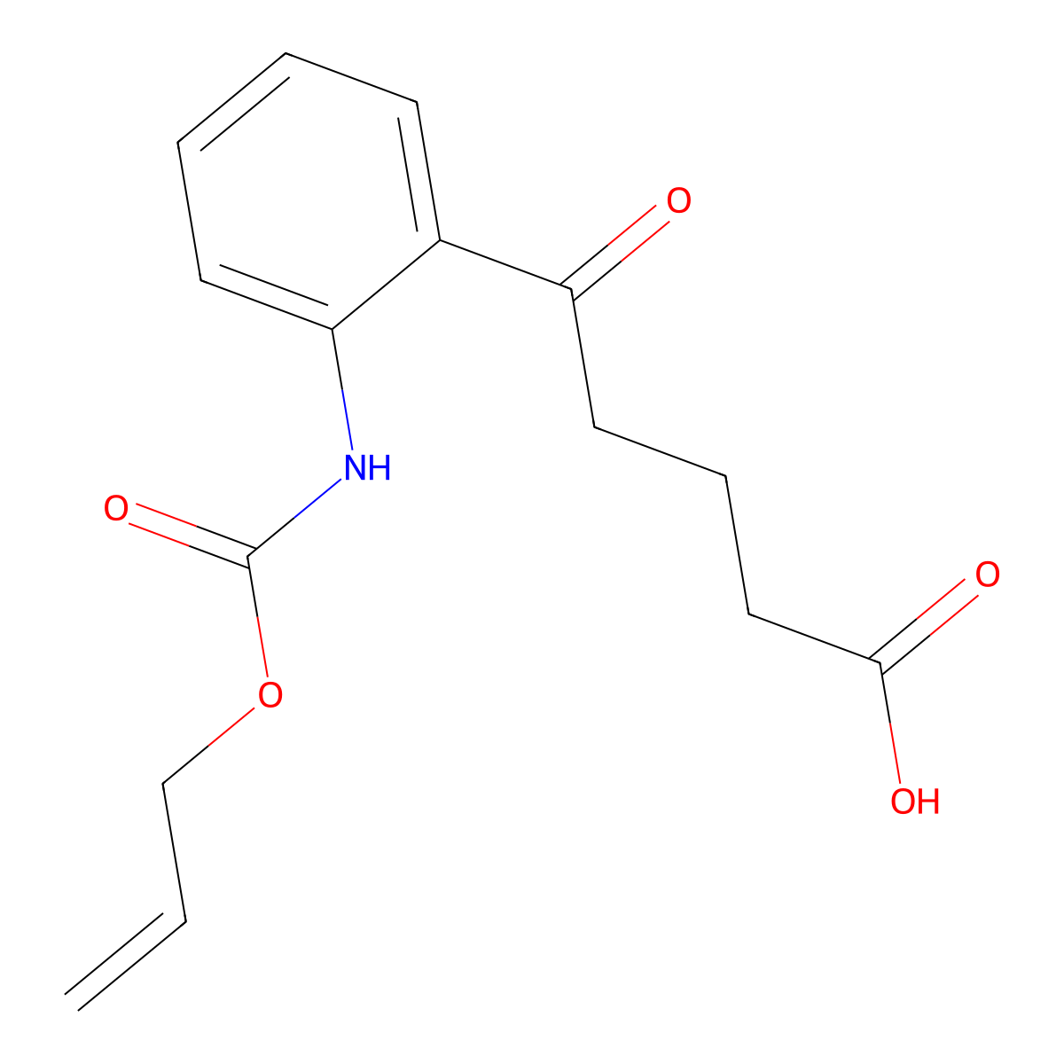 5-Oxo-5-(2-{[(prop-2-en-1-yloxy)carbonyl]amino}phenyl)pentanoic acid molecular structure, CAS 2763902-89-0
