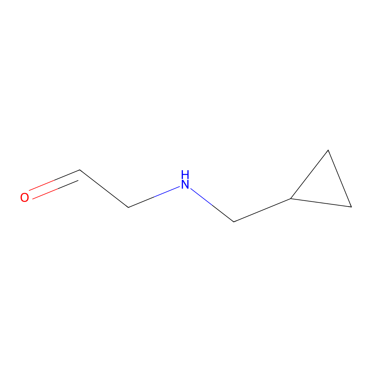 2-[(Cyclopropylmethyl)amino]acetaldehyde molecular structure, CAS 2763903-61-1