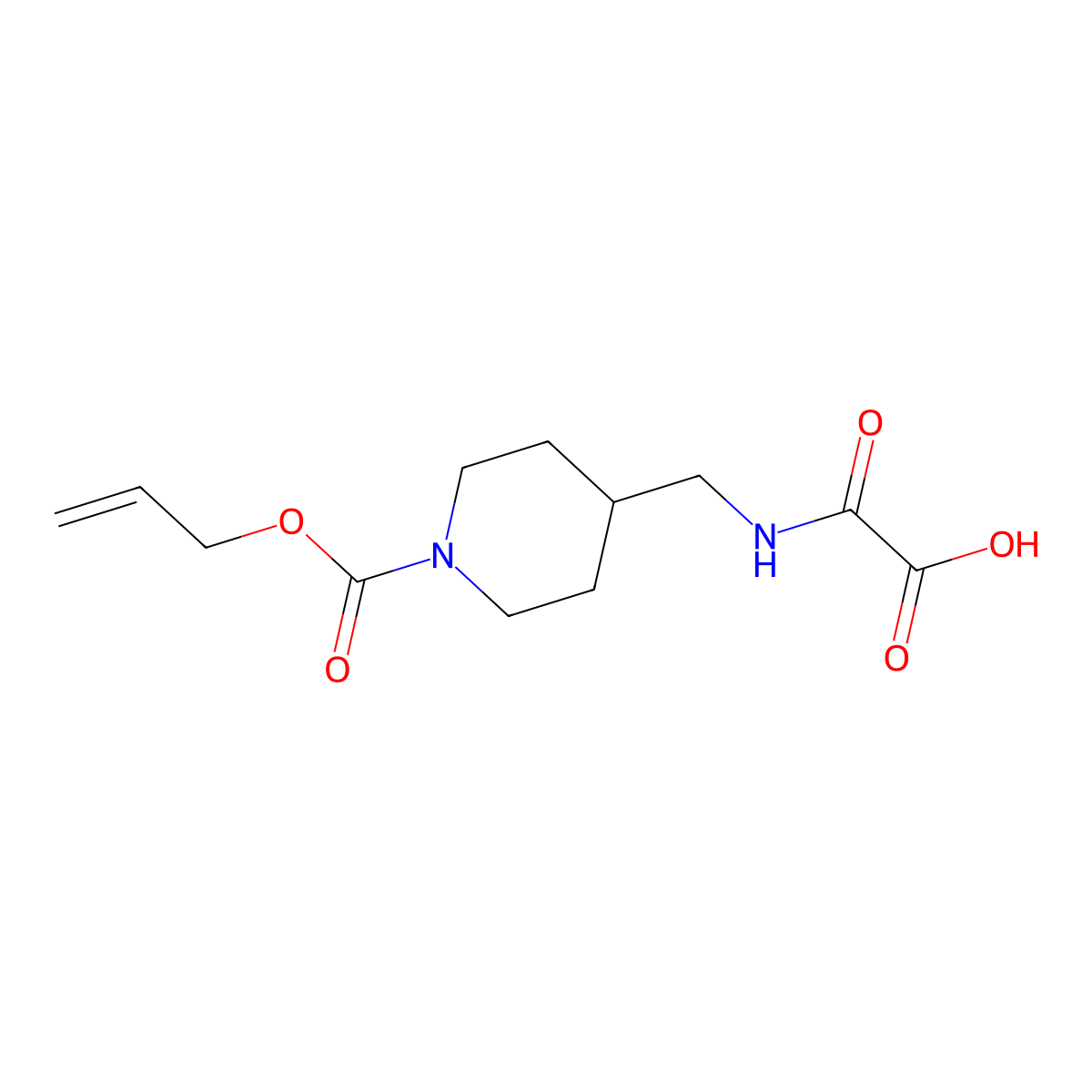 [({1-[(Prop-2-en-1-yloxy)carbonyl]piperidin-4-yl}methyl)carbamoyl]formic acid molecular structure, CAS 2763906-03-0
