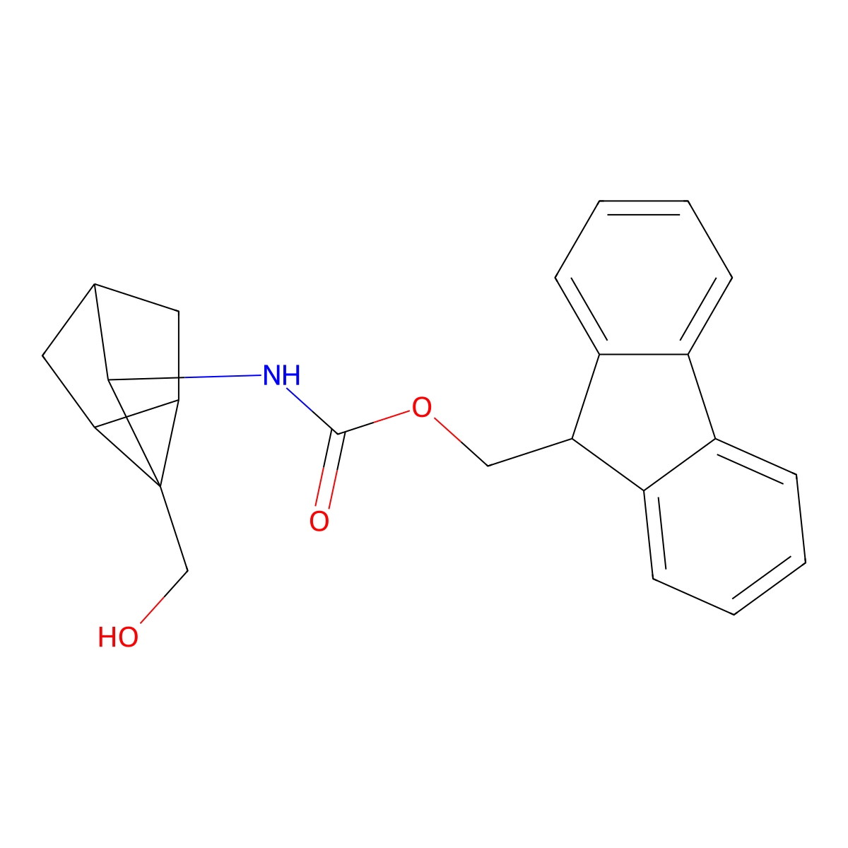 (9H-fluoren-9-yl)methyl N-[2-(hydroxymethyl)tricyclo[2.2.1.0,2,6]heptan-3-yl]carbamate molecular structure, CAS 2763906-52-9