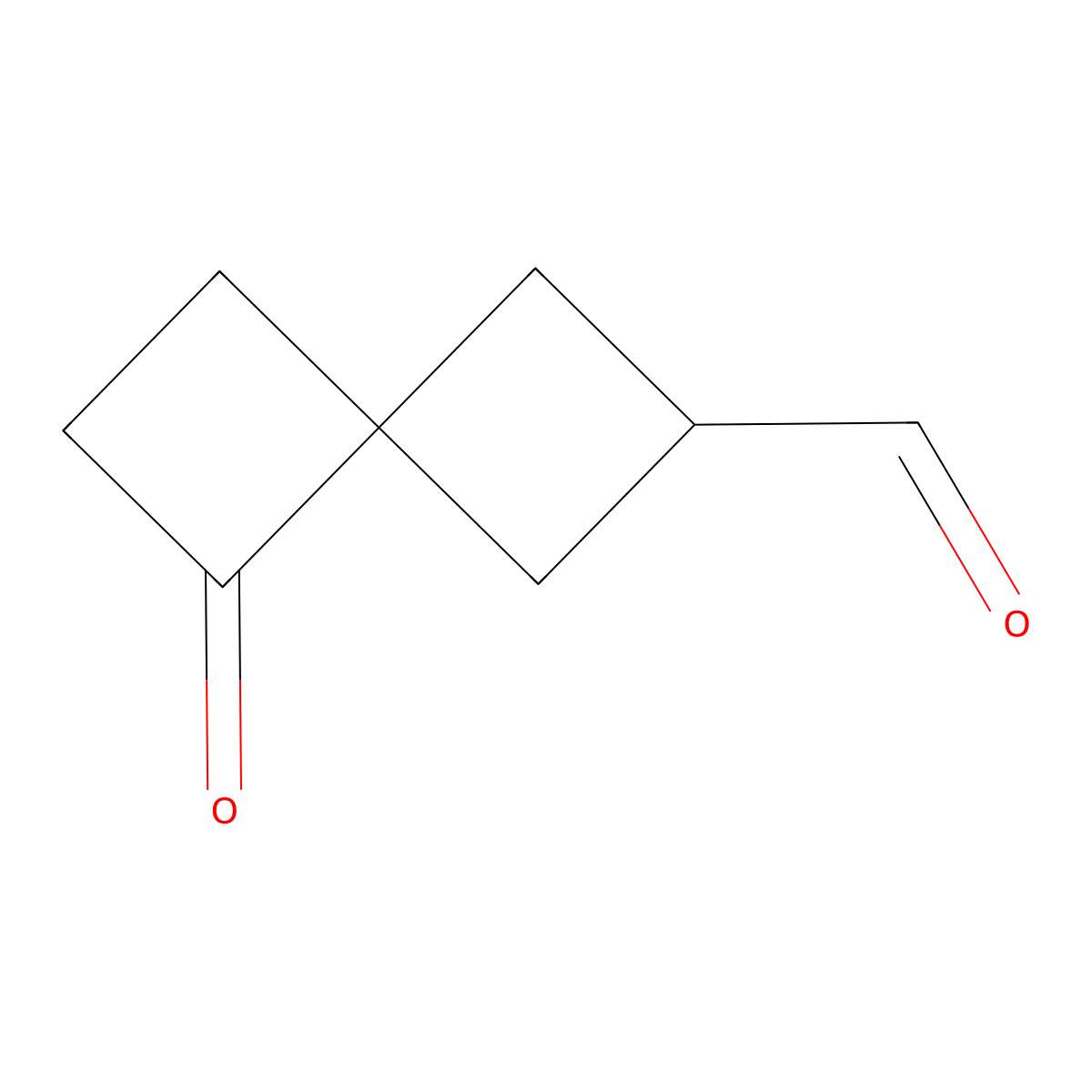 5-Oxospiro[3.3]heptane-2-carbaldehyde molecular structure, CAS 2763907-11-3