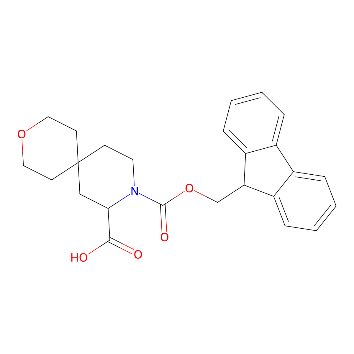 9-{[(9H-fluoren-9-yl)methoxy]carbonyl}-3-oxa-9-azaspiro[5.5]undecane-8-carboxylic acid molecular structure, CAS 2763907-28-2