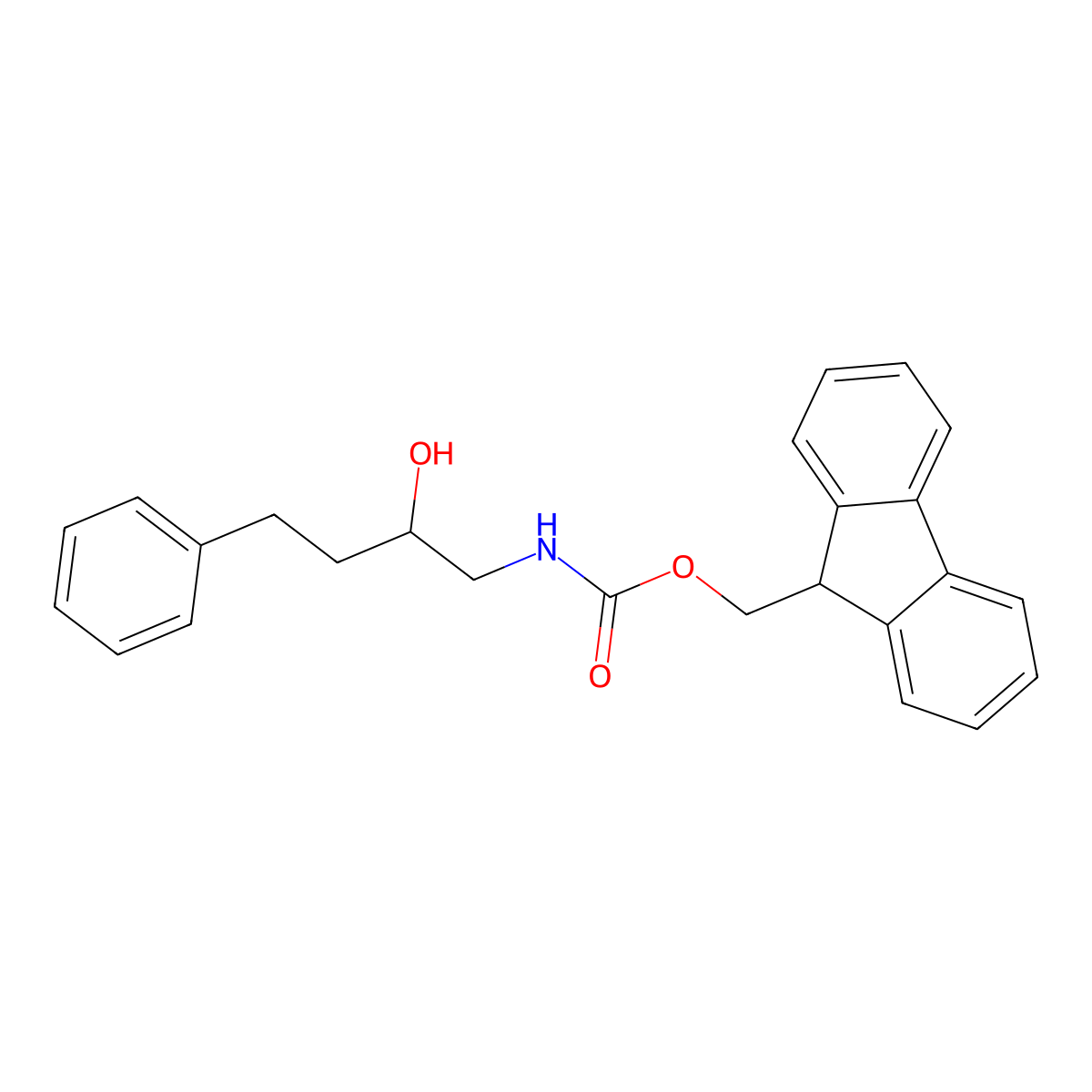 (9H-fluoren-9-yl)methyl N-(2-hydroxy-4-phenylbutyl)carbamate molecular structure, CAS 2763908-14-9