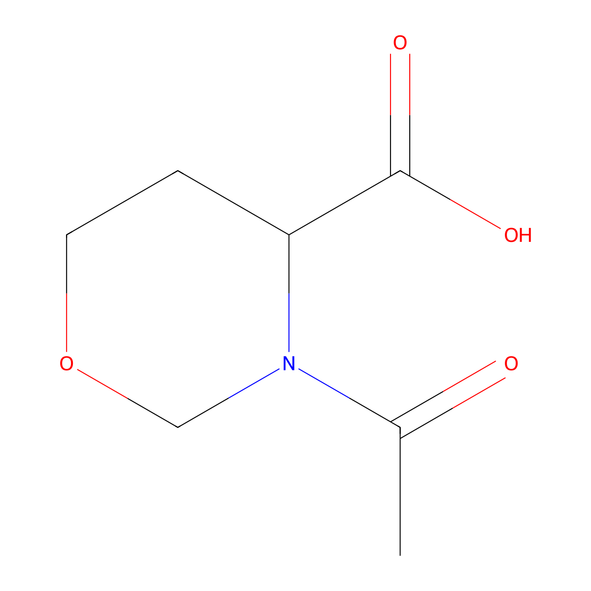 3-Acetyl-1,3-oxazinane-4-carboxylic acid molecular structure, CAS 2763908-21-8