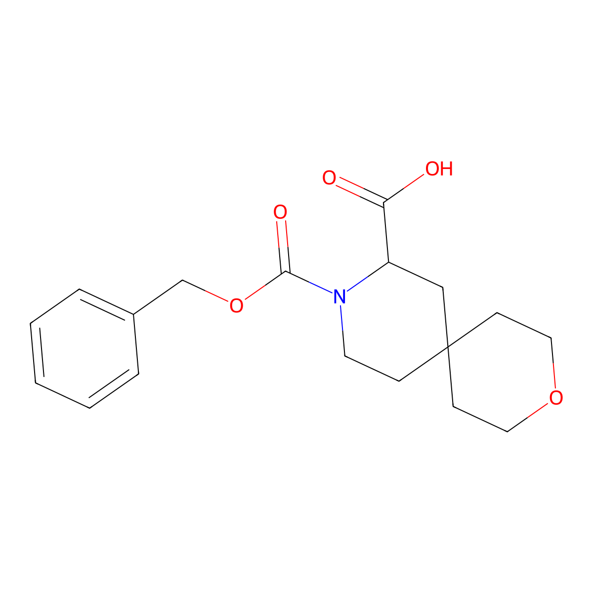 9-[(Benzyloxy)carbonyl]-3-oxa-9-azaspiro[5.5]undecane-8-carboxylic acid molecular structure, CAS 2763908-53-6