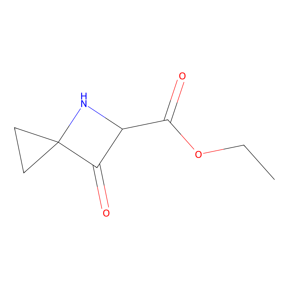 Ethyl 6-oxo-4-azaspiro[2.3]hexane-5-carboxylate molecular structure, CAS 2763908-71-8