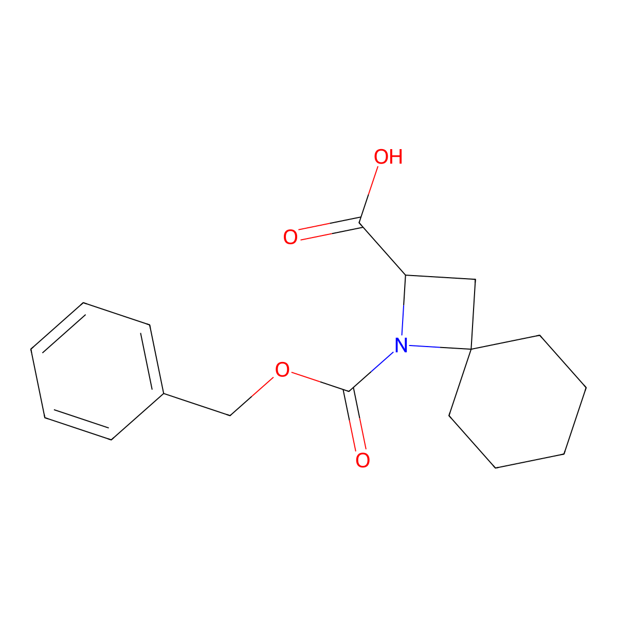 1-[(Benzyloxy)carbonyl]-1-azaspiro[3.5]nonane-2-carboxylic acid molecular structure, CAS 2763908-94-5
