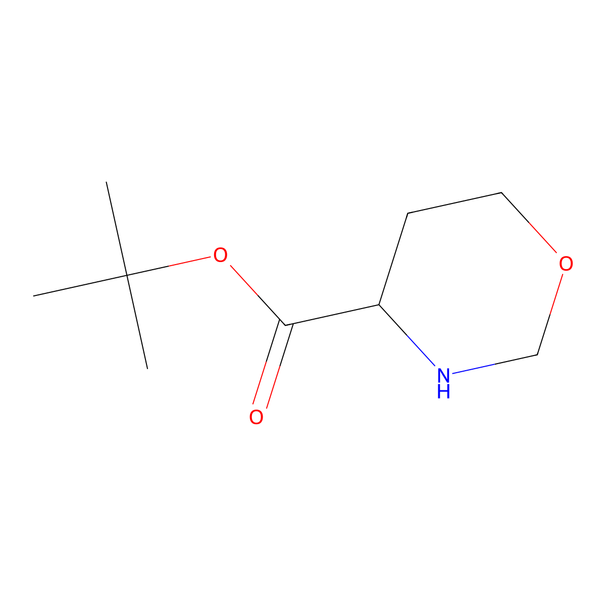 Tert-butyl 1,3-oxazinane-4-carboxylate molecular structure, CAS 2763909-06-2