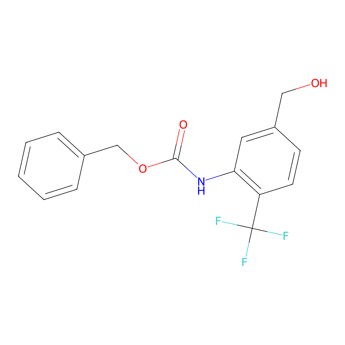 benzyl N-[5-(hydroxymethyl)-2-(trifluoromethyl)phenyl]carbamate molecular structure, CAS 2763909-16-4