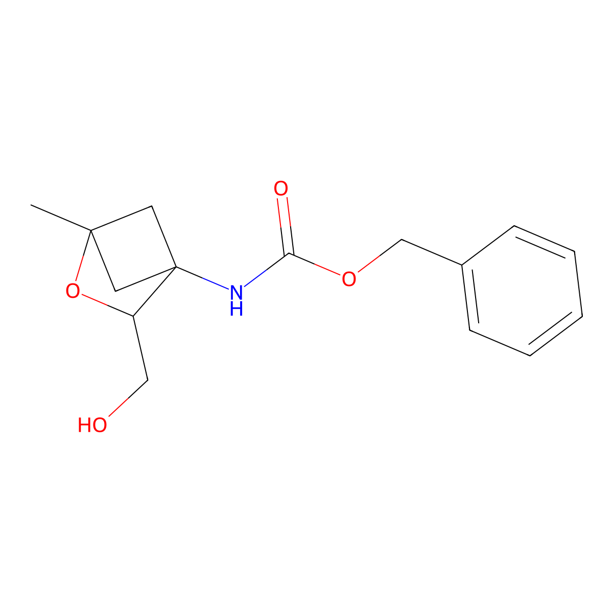 benzyl N-[3-(hydroxymethyl)-1-methyl-2-oxabicyclo[2.1.1]hexan-4-yl]carbamate molecular structure, CAS 2763909-52-8