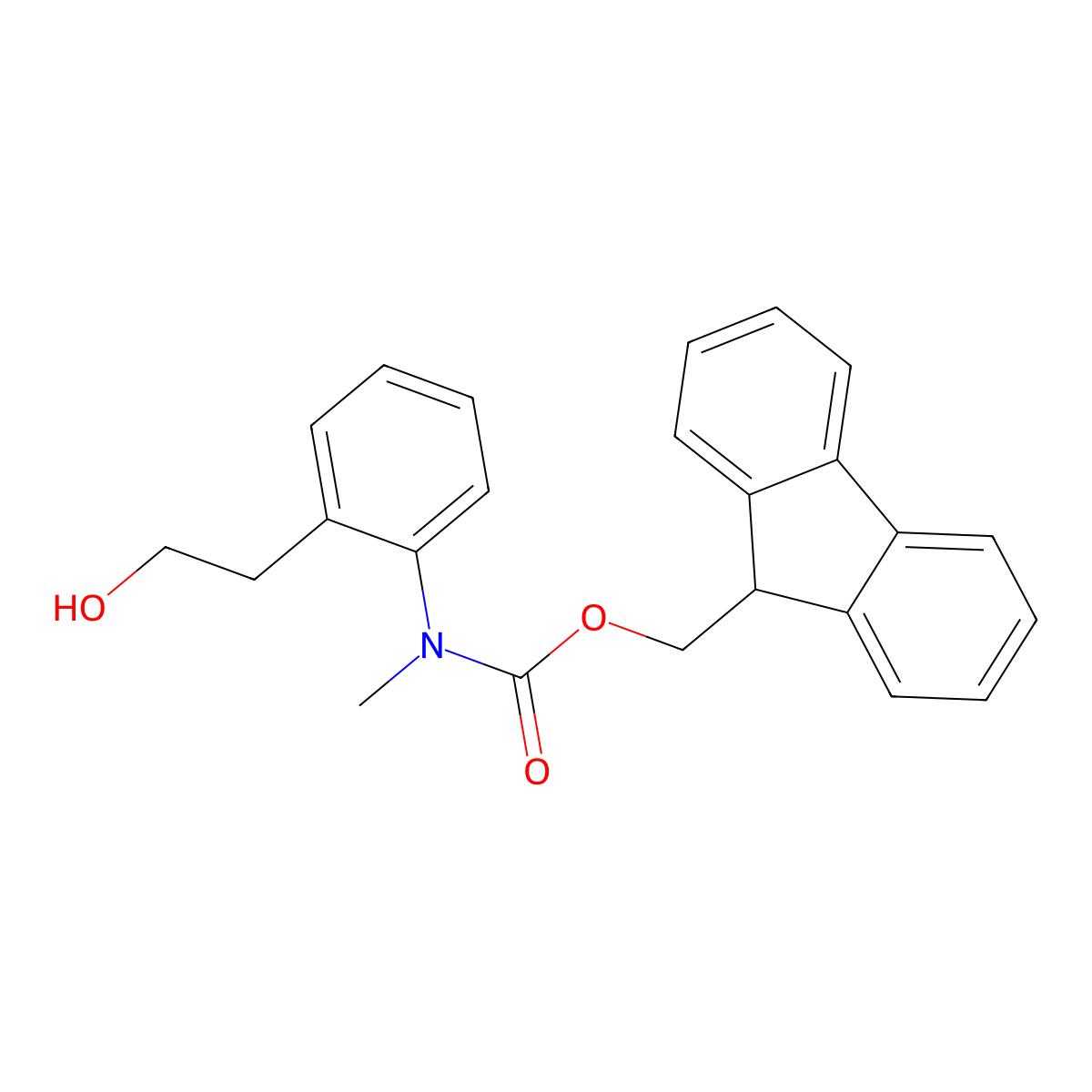 (9H-fluoren-9-yl)methyl N-[2-(2-hydroxyethyl)phenyl]-N-methylcarbamate molecular structure, CAS 2763909-63-1