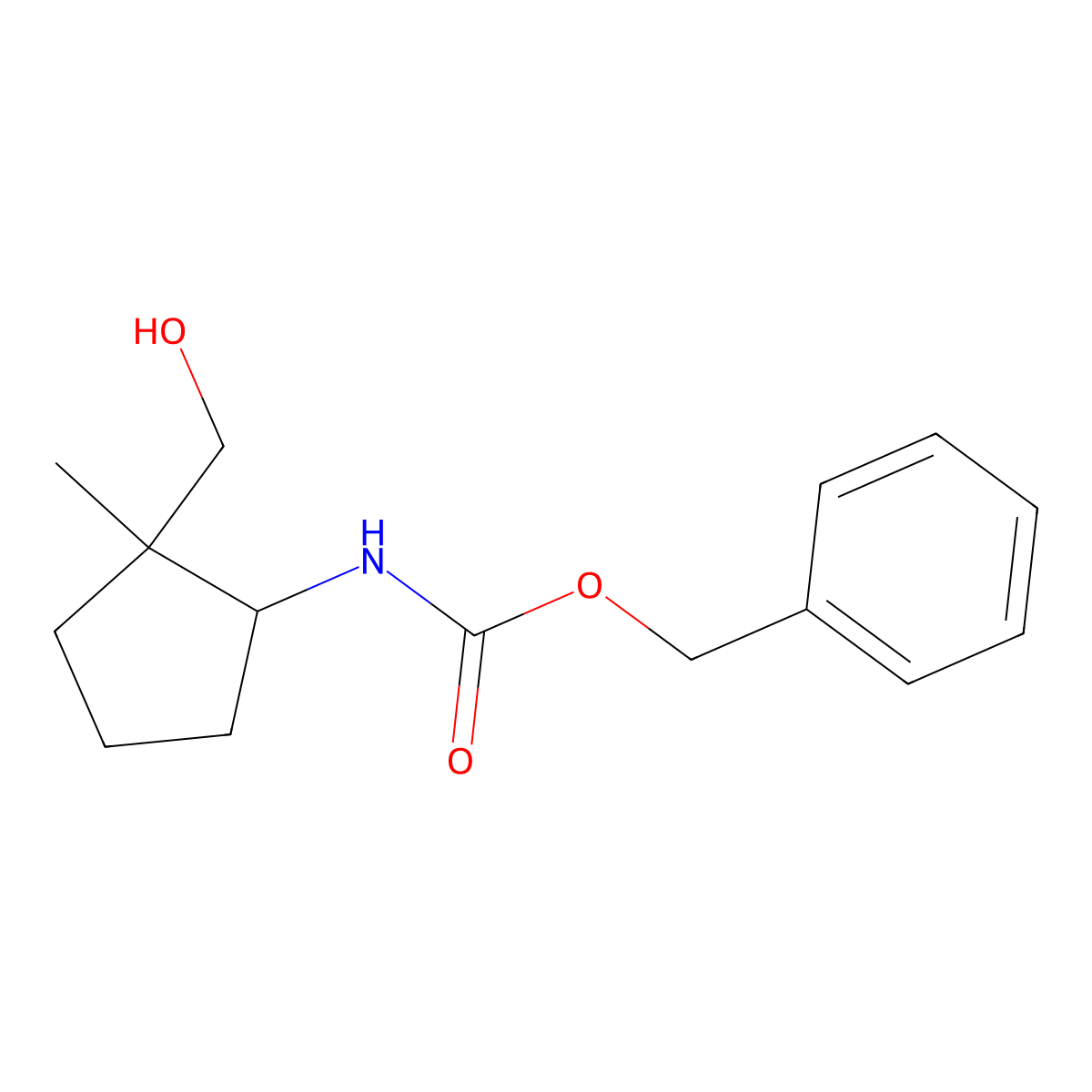 benzyl N-[2-(hydroxymethyl)-2-methylcyclopentyl]carbamate molecular structure, CAS 2763909-93-7