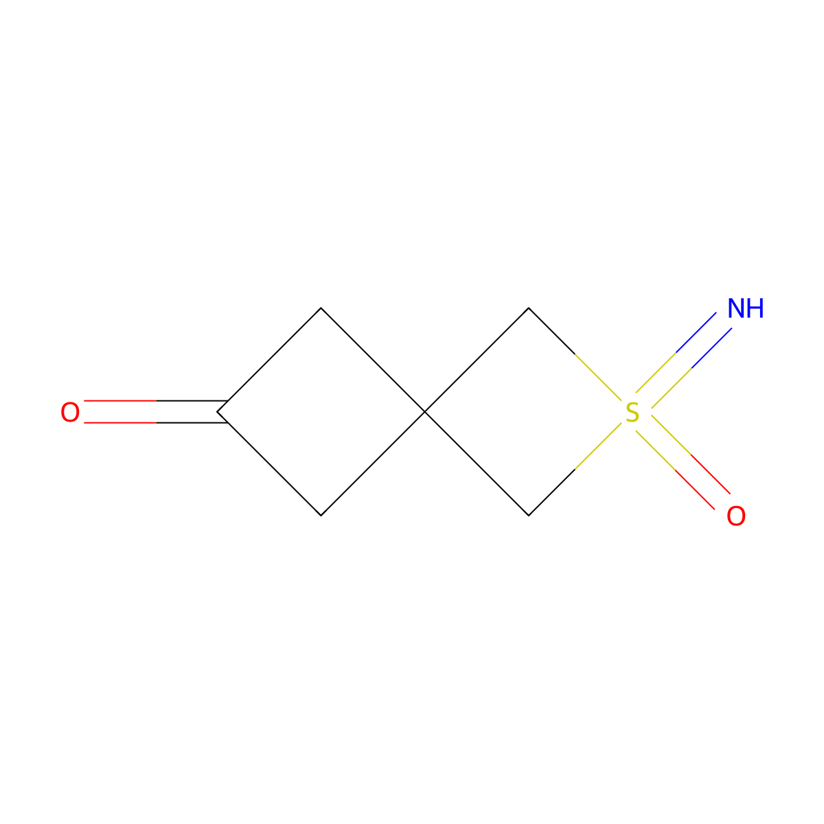 2-Imino-2lambda6-thiaspiro[3.3]heptane-2,6-dione molecular structure, CAS 2763911-48-2