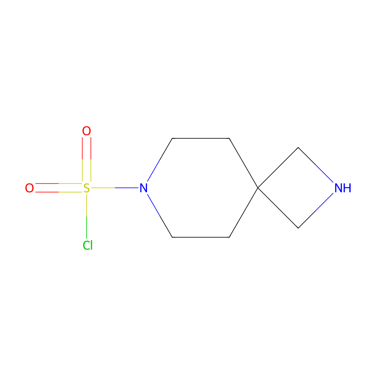 2,7-Diazaspiro[3.5]nonane-7-sulfonyl chloride molecular structure, CAS 2763911-80-2