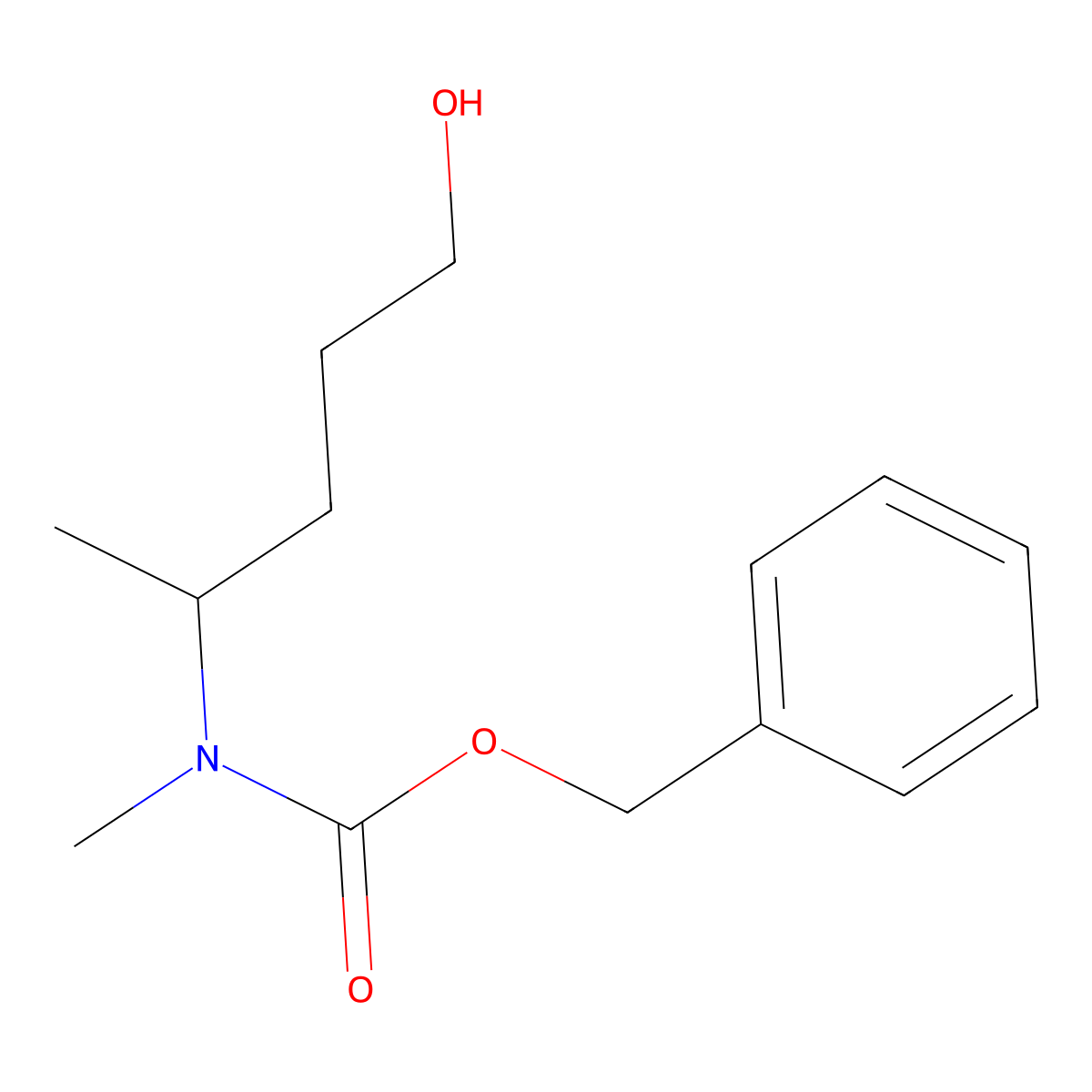 benzyl N-(5-hydroxypentan-2-yl)-N-methylcarbamate molecular structure, CAS 2763912-39-4