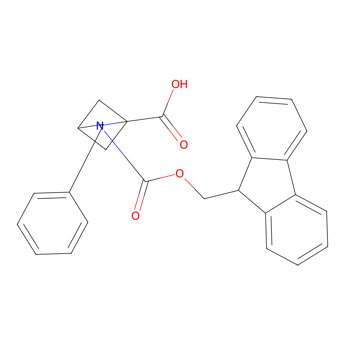 2-{[(9H-fluoren-9-yl)methoxy]carbonyl}-3-phenyl-2-azabicyclo[2.1.1]hexane-1-carboxylic acid molecular structure, CAS 2763912-88-3