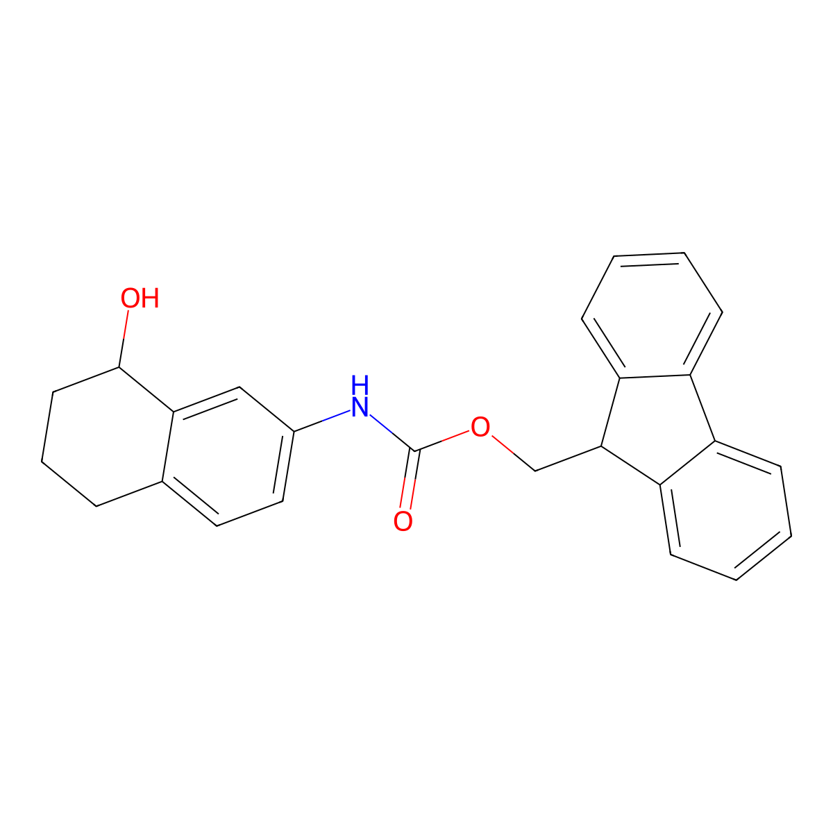 (9H-fluoren-9-yl)methyl N-(8-hydroxy-5,6,7,8-tetrahydronaphthalen-2-yl)carbamate molecular structure, CAS 2763913-06-8