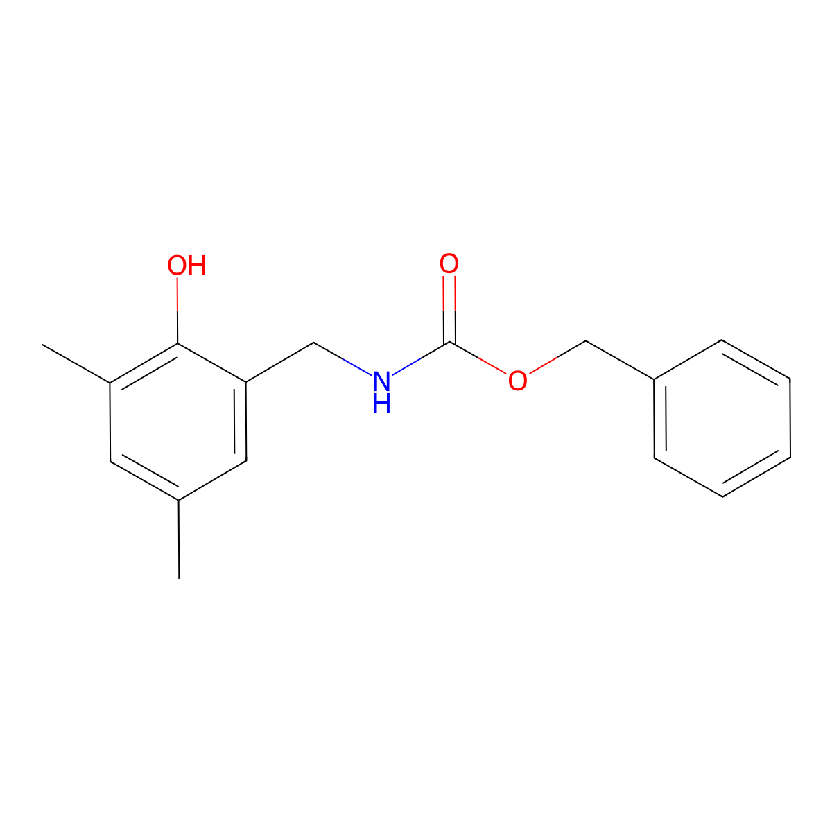 benzyl N-[(2-hydroxy-3,5-dimethylphenyl)methyl]carbamate molecular structure, CAS 2763914-87-8