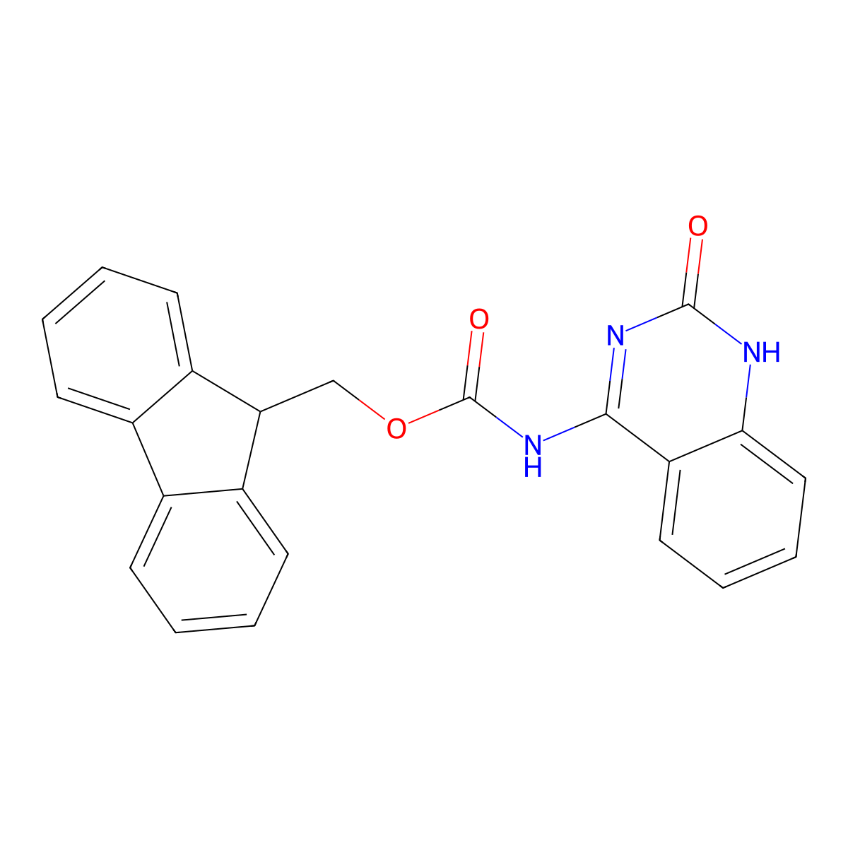 (9H-fluoren-9-yl)methyl N-(2-hydroxyquinazolin-4-yl)carbamate molecular structure, CAS 2763915-54-2