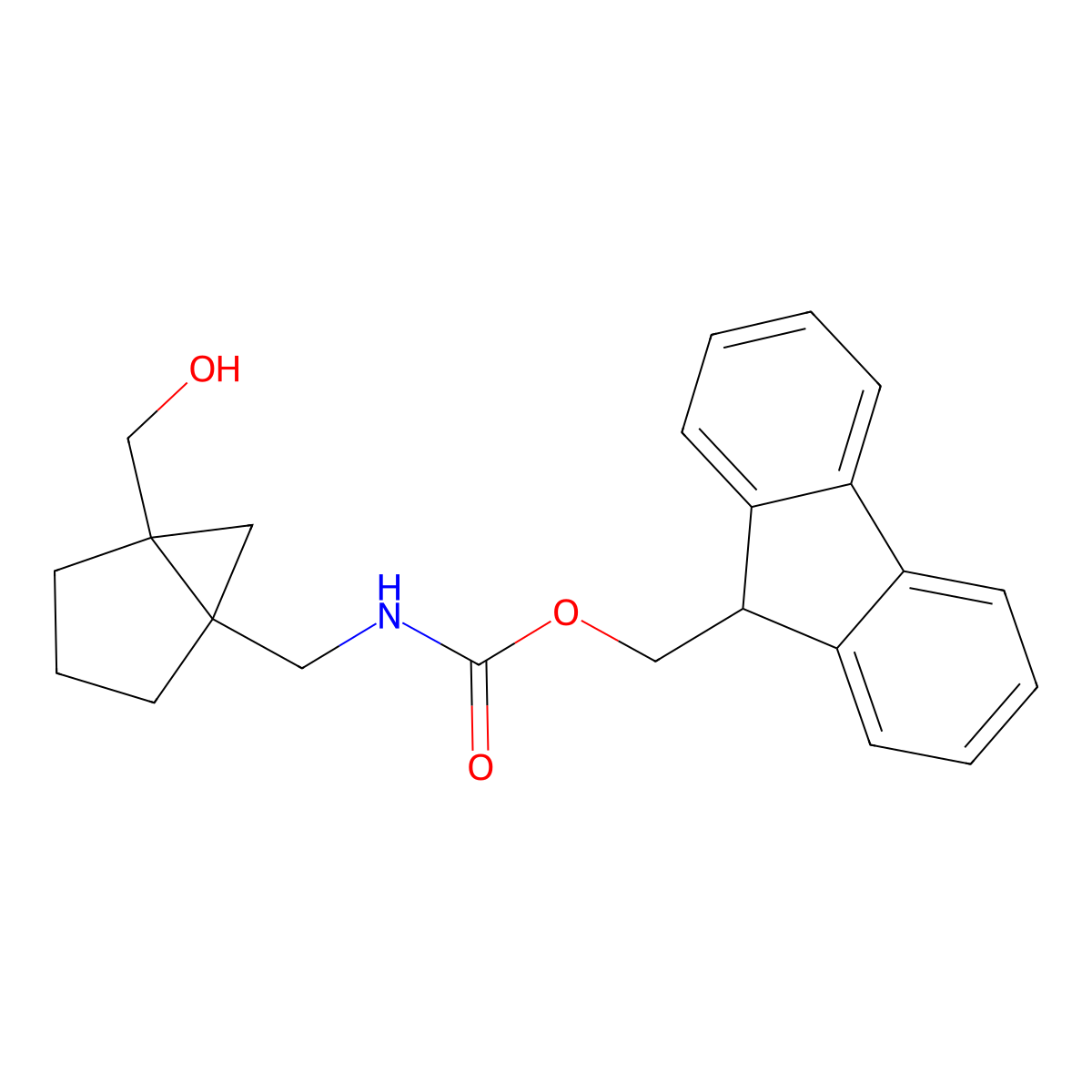 (9H-fluoren-9-yl)methyl N-{[5-(hydroxymethyl)bicyclo[3.1.0]hexan-1-yl]methyl}carbamate molecular structure, CAS 2763915-69-9